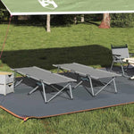 Folding Camping Bed 2 pcs Grey 62 x 194 x 42 cm Oxford fabric 42003125