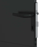Garden Gate with Lock Black 85 x 100 cm Powder-coated steel 42015879