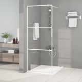 Walk-in Shower Wall White 80x195 cm Clear ESG Glass 152120