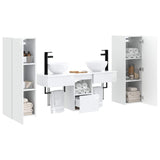 Bathroom Furniture Set 5 pcs High Gloss White 3405967