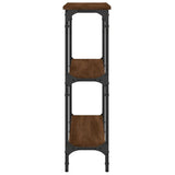 Console Table Brown Oak 100x22.5x75 cm Engineered Wood 834029