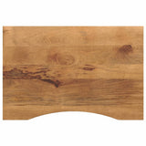 Desk Top with Curve 90x50x2.5 cm Solid Wood Rough Mango 370208