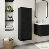 Wall-mounted Sink Vanity Black Oak 35 x 20 x 81 cm 890761