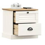 Bedside Cabinet "VIGO" White 42x35x42 cm Solid Wood Pine 353158