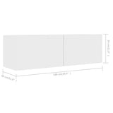 6 Piece TV Cabinet Set White Engineered Wood 3078728