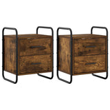 Hanging Bedside Cabinet 2 pcs Smoked Oak 40 x 30 x 50 cm 8013547
