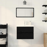 Bathroom Sink Cabinet Black Oak 60 x 39 x 62 cm Engineered Wood 3333143