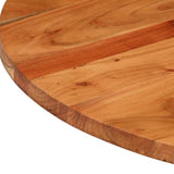 Table Top 80x2.5 cm Round Solid Wood Acacia 370054