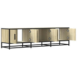 TV Cabinet Sonoma Oak 150x35x41 cm Engineered Wood and Metal 848860