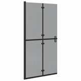 Walk-In Shower Wall Folding Black 100 x 6.5 x 190 cm 42017966