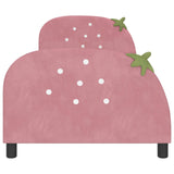 Children's Bed Frame with Headboard Pink 90 x 200 cm Velvet 42011073