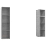 Wall-mounted TV Cabinets 2 pcs Concrete Grey Engineered Wood 3079866