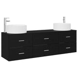 Bathroom Furniture Set 3 pcs Black 49.5 x 44.5 x 65.5 cm 3405940