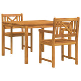 Garden Dining Set 3 pcs Brown Solid Acacia wood 3375658