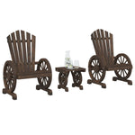 ZNTS 3 Piece Garden Lounge Set Solid Wood Fir 3207122