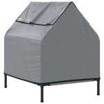 ZNTS Dog House Light Grey Oxford Fabric and Steel 172590