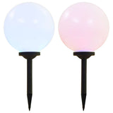 Outdoor Solar Lamps 2 pcs LED Spherical 30 cm RGB 44459