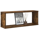 Wall Cube Shelves 4 pcs Smoked Oak 60x15x23 cm Engineered Wood 815925