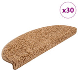 Stair Mats 30 pcs 65x21x4 cm Beige Half Round Large 3365814