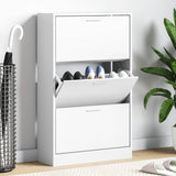 Shoe Cabinet White 63x24x103 cm Engineered Wood 342550