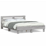 Bed Frame Grey Sonoma Engineered wood 140x190 cm Durable 3207439
