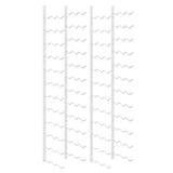 Wall Mounted Wine Rack for 36 Bottles 2 pcs White Iron 340889