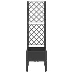 ZNTS Garden Planter with Trellis Black 40x40x142 cm PP 367918