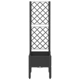 ZNTS Garden Planter with Trellis Black 40x40x142 cm PP 367918