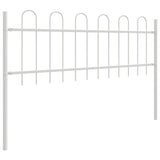 Garden Fence White 3.4 x 0.6 m Powder-coated steel 3334043