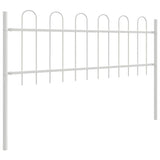 Garden Fence BOXTEL 3 pcs 5.1 x 0.6 m Powder-coated Steel White 3334063