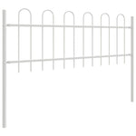 Garden Fence White 5.1 x 0.6 m Powder-coated steel 3334063