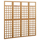 316479 4-Panel Room Divider/Trellis Solid Fir Wood 161x180 cm