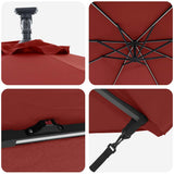 Umbrella Terracotta 294 x 294 x 248 cm Polyester and Aluminium 42003390