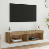 TV Cabinet Set with LED 2 pcs Artisan Oak 60 x 30 x 30 cm 882963