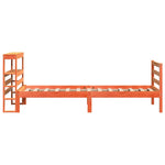 Bed Frame without Mattress Wax Brown 100x200 cm Solid Wood Pine 3305842