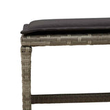 11 Piece Garden Dining Set with Cushions Grey Poly Rattan 3211148