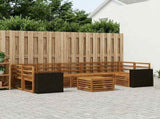 Outdoor Sofa Set 8 pcs Natural Solid Acacia Wood 3384150