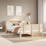 Bookcase Bed without Mattress 135x190 cm Double Solid Wood Pine 3322626