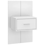 Bed Headboard with Cabinets White Engineered Wood 3115676