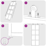 Sliding Door Black 90x205 cm Tempered Glass and Aluminium 155223
