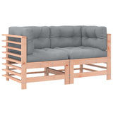 Corner Sofas with Cushions 2 pcs Solid Wood Douglas 825686