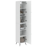 Cabinet Set 2 pcs High Gloss White Engineered Wood 3416875