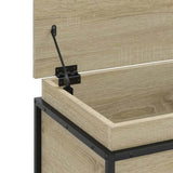 Storage Box with Lid Sonoma Oak 100x40x51.5 cm Engineered Wood 848805
