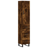 Highboard Smoked Oak 34.5x34x180 cm Engineered Wood 3198878