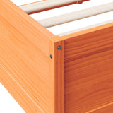 Bookcase Bed without Mattress Wax Brown 180x200cm Solid Wood Pine 3324453