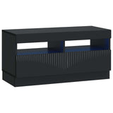 5 Piece LED TV Cabinet Black Engineered Wood 3416838