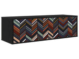 Wall-mounted TV Cabinet OMMEN 102 x 33 x 40 cm Black Oak 8007170