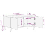 Coffee Table Black 80 x 50 x 40 cm Solid Mango Wood 4018813