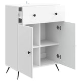 Sideboard High Gloss White 66 x 34.5 x 90 cm Engineered Wood 895559