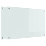 Kitchen Backsplash 2 pcs White 90 x 60 cm Tempered Glass 3415526